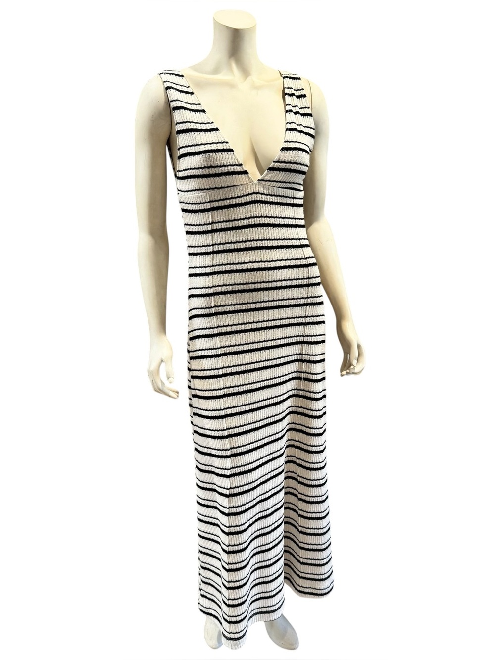 Zara Knit V-Neck Maxi Dress